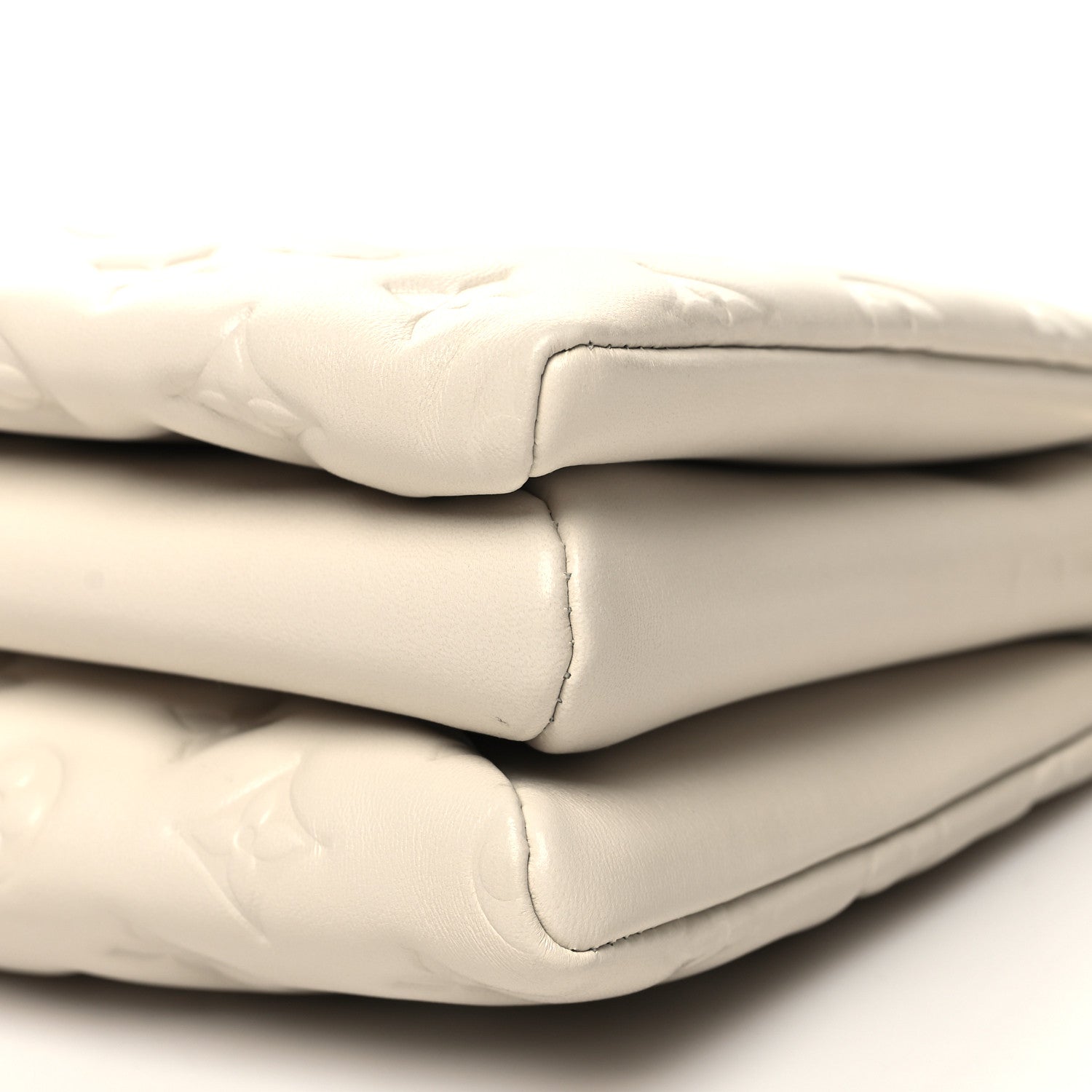 Louis Vuitton Lambskin Embossed Monogram Coussin PM Beige Cream 11 of 11