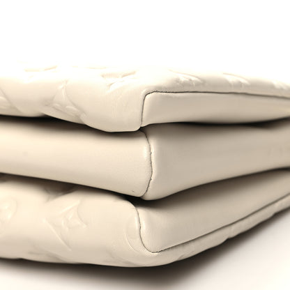 Louis Vuitton Lambskin Embossed Monogram Coussin PM Beige Cream 11 of 11