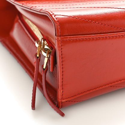 Chanel Calfskin Chevron Quilted Large Medal Flap Red 9 of 10