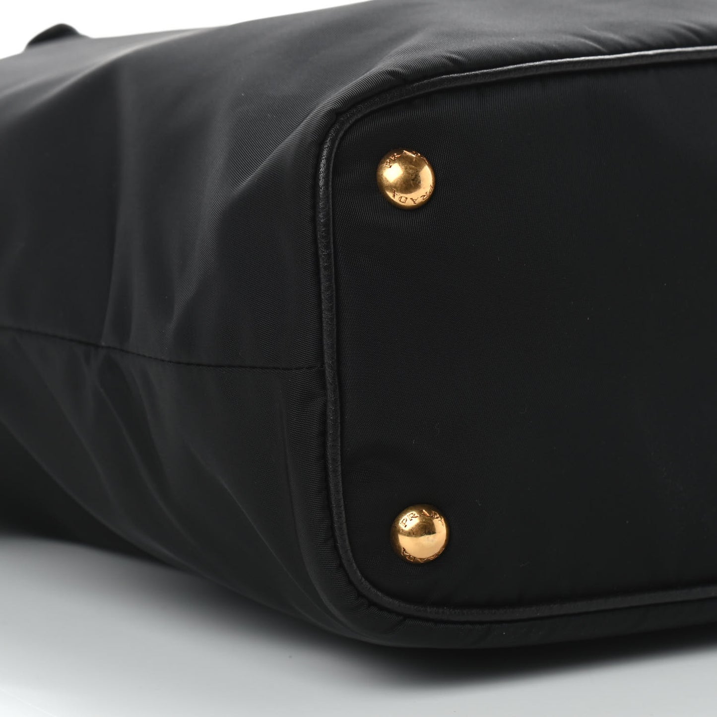 Tessuto Nylon Vitello Daino Tote Black