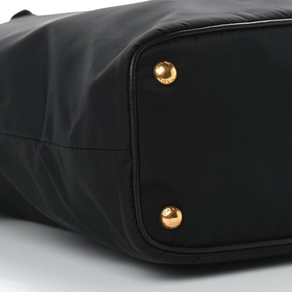 Prada Tessuto Nylon Vitello Daino Tote Black 8 of 11