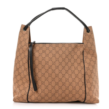 Gucci Canvas Monogram Hobo Beige 1 of 9