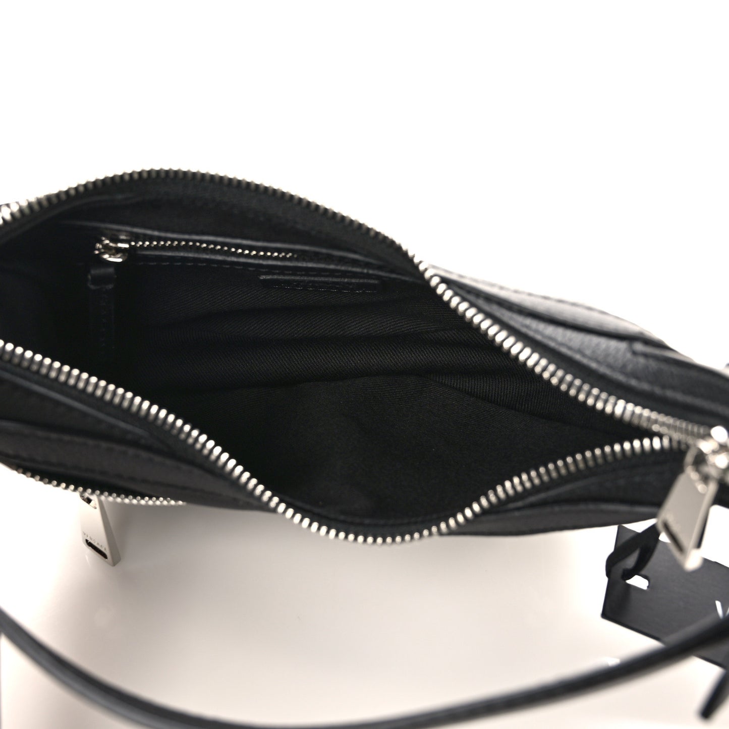 Calfskin Mini Repeat Zip Hobo Black