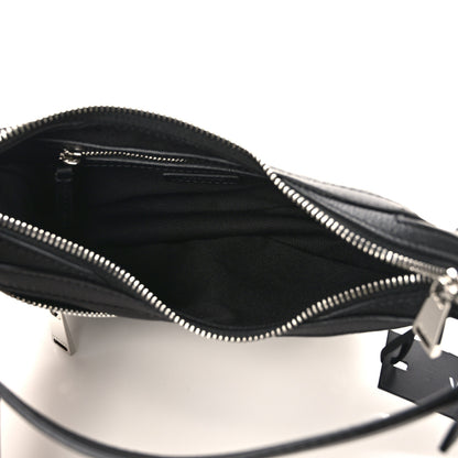Versace Calfskin Mini Repeat Zip Hobo Black 5 of 8