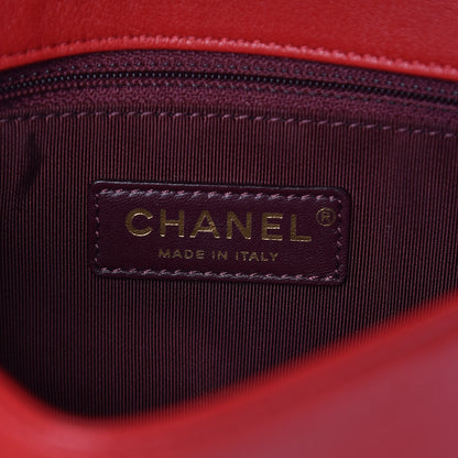 Chanel Sheepskin Quilted Small Vintage Mademoiselle Flap Red 5 of 10