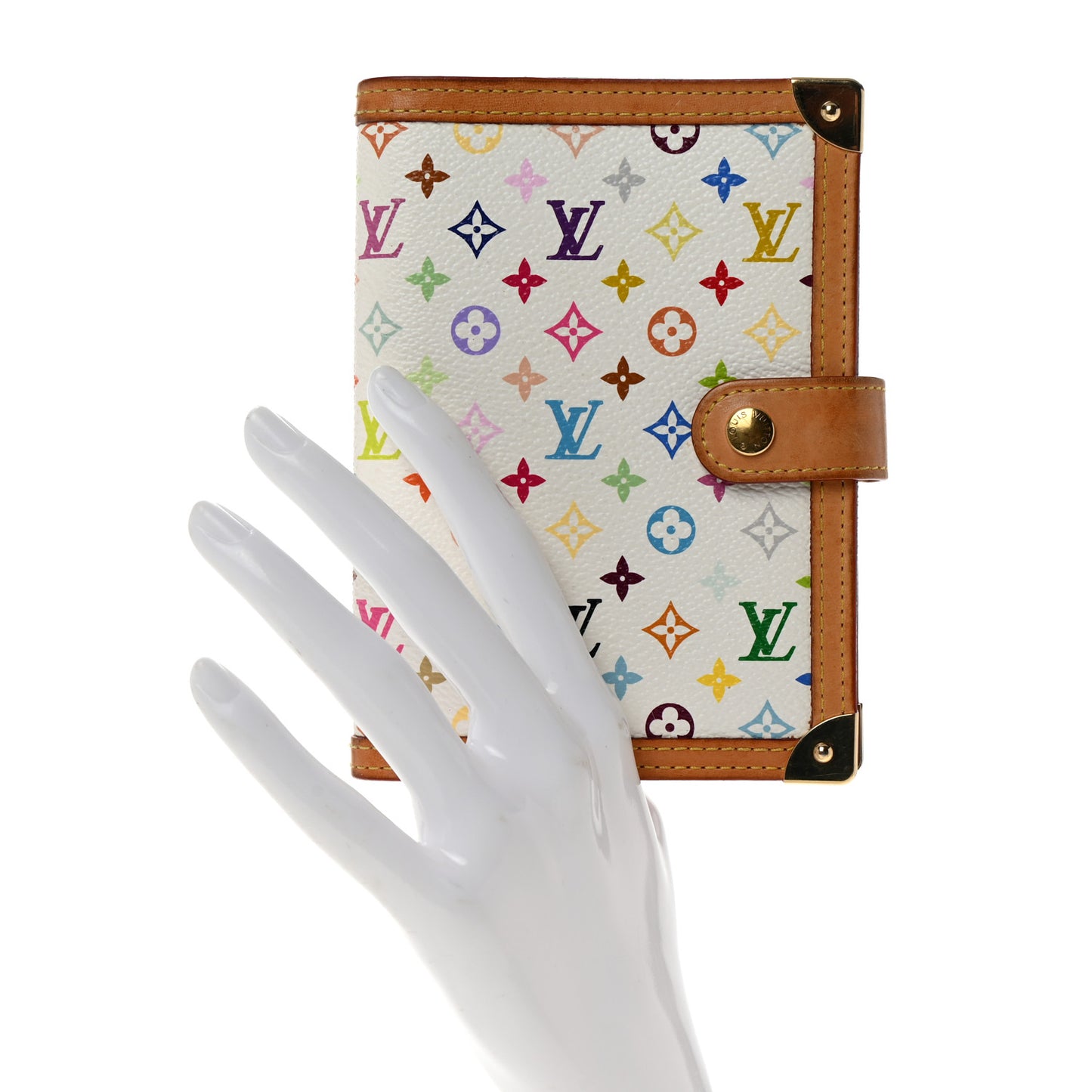 Monogram Multicolor Small Ring Agenda Cover White