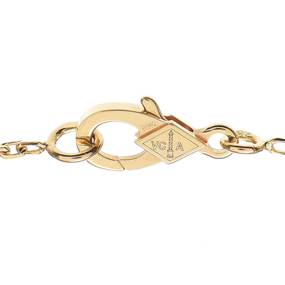 Van Cleef & Arpels 18K Yellow Gold Mother of Pearl Vintage Alhambra Pendant Necklace 4 of 6