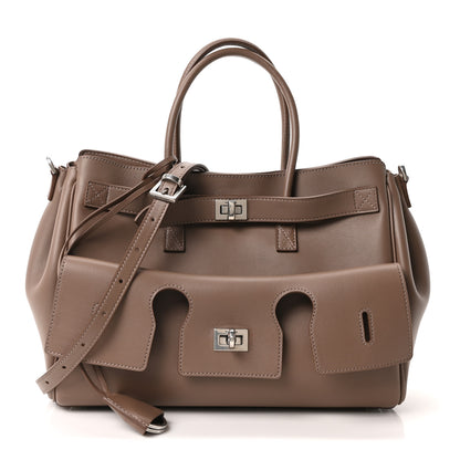 Balenciaga Smooth Calfskin Small Bel Air Carry All Bag Taupe Taupe 1 of 10