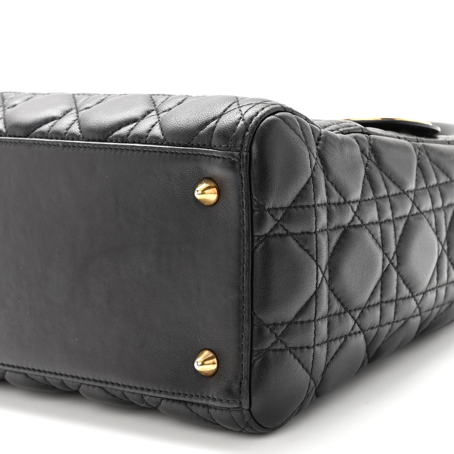Lambskin Cannage Medium Lady Dior Black