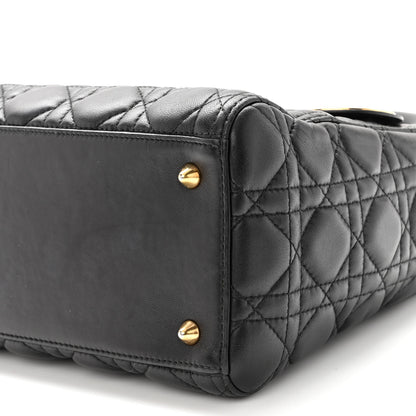 Christian Dior Lambskin Cannage Medium Lady Dior Black 9 of 9