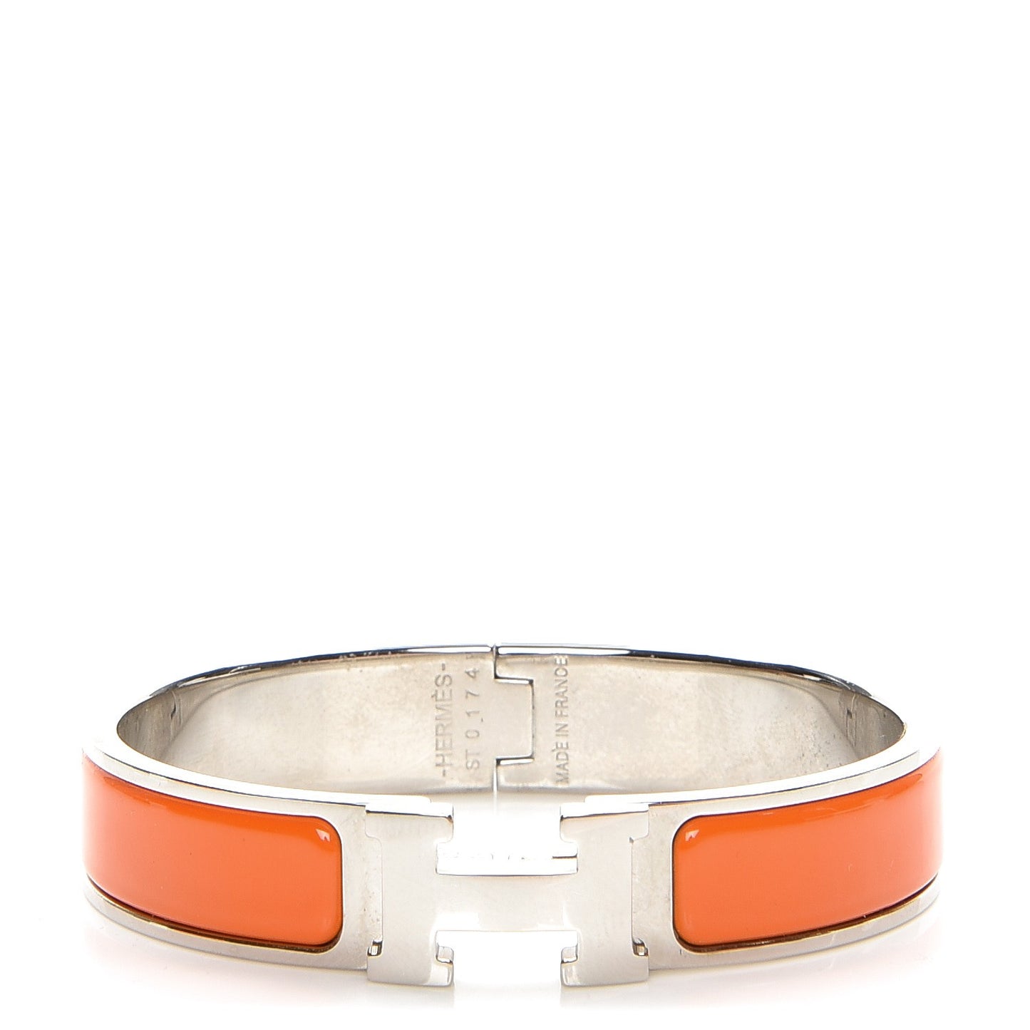 Enamel Narrow Clic Clac H Bracelet PM Orange