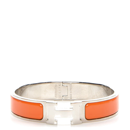 Hermes Enamel Narrow Clic Clac H Bracelet PM Orange 1 of 6