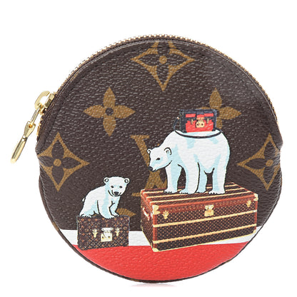 Louis Vuitton Monogram 2017 Christmas Animation Round Coin Purse 1 of 8