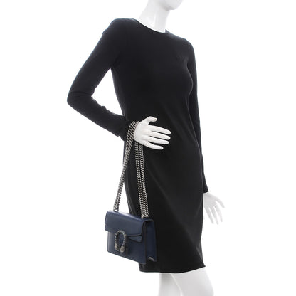 Gucci Dollar Calfskin Crystal Mini Dionysus Shoulder Bag Blue Agata Montana Sapphire 2 of 8