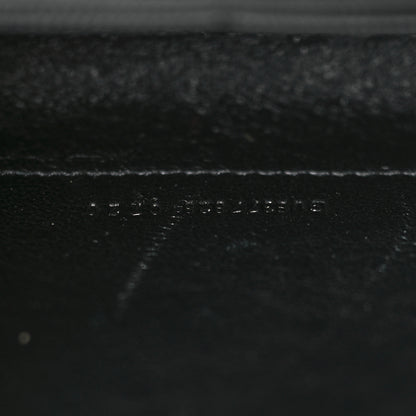 Saint Laurent Grain De Poudre Matelasse Chevron Monogram Chain Wallet Storm 7 of 10