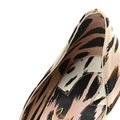 Christian Louboutin Crepe Satin Leopard Print Gigi Iriza 85 Pumps 37.5 Vintage Rose 10 of 11