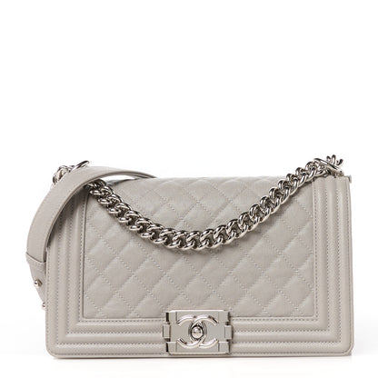 Chanel Caviar Quilted Medium Boy Flap Grey 1 of 11