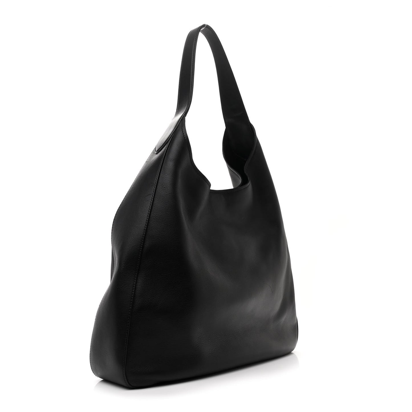 Vitello Corsica Pocket Hobo Bag Black