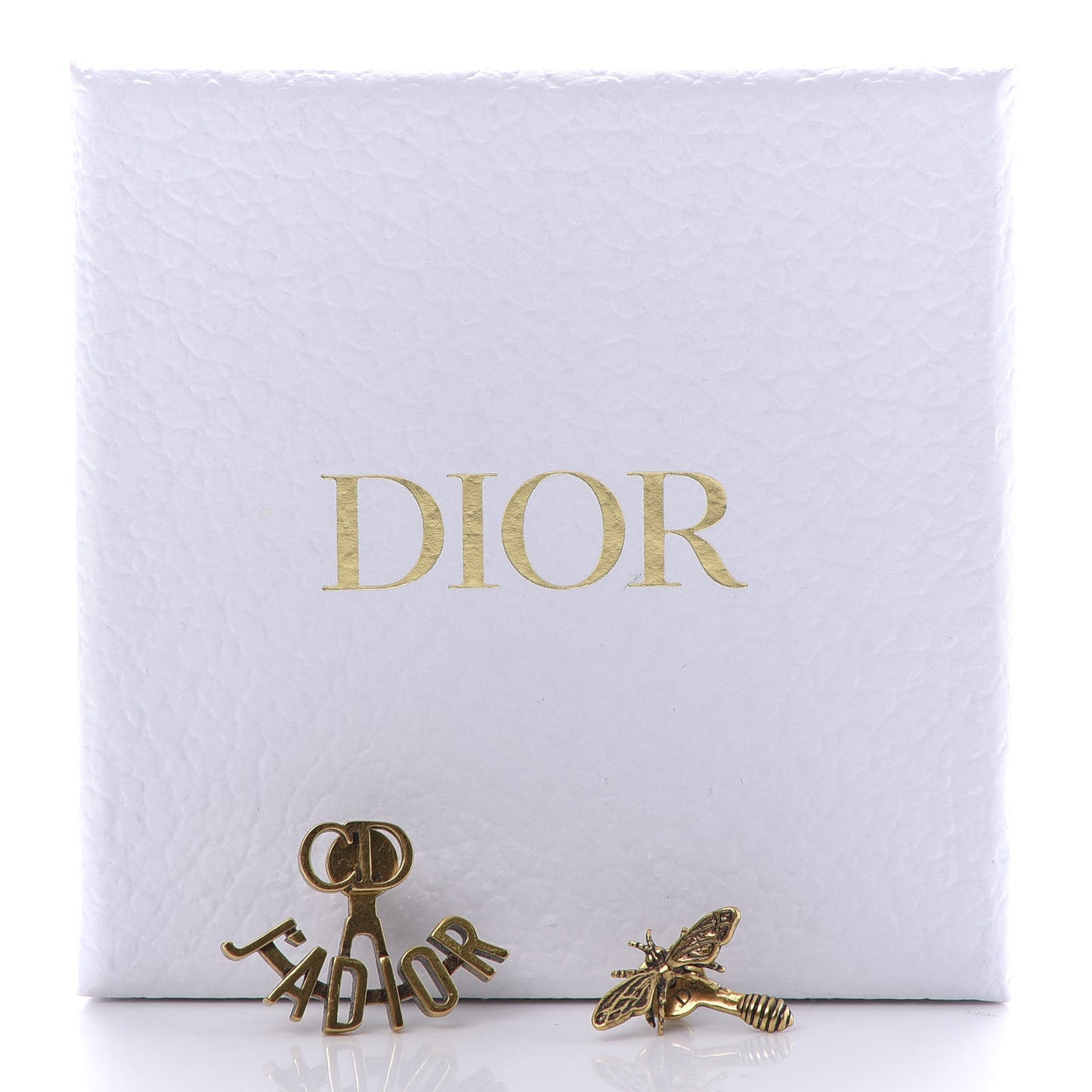 Metal J'Adior Earrings Aged Gold