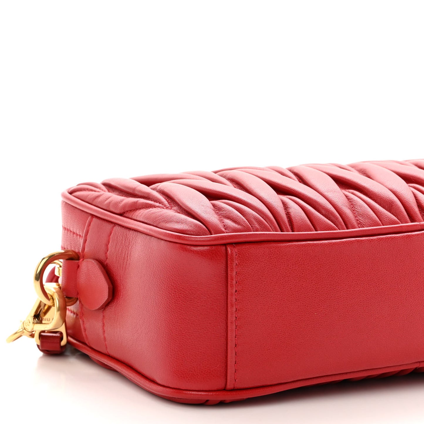 Nappa Matelasse Camera Bag Rosso