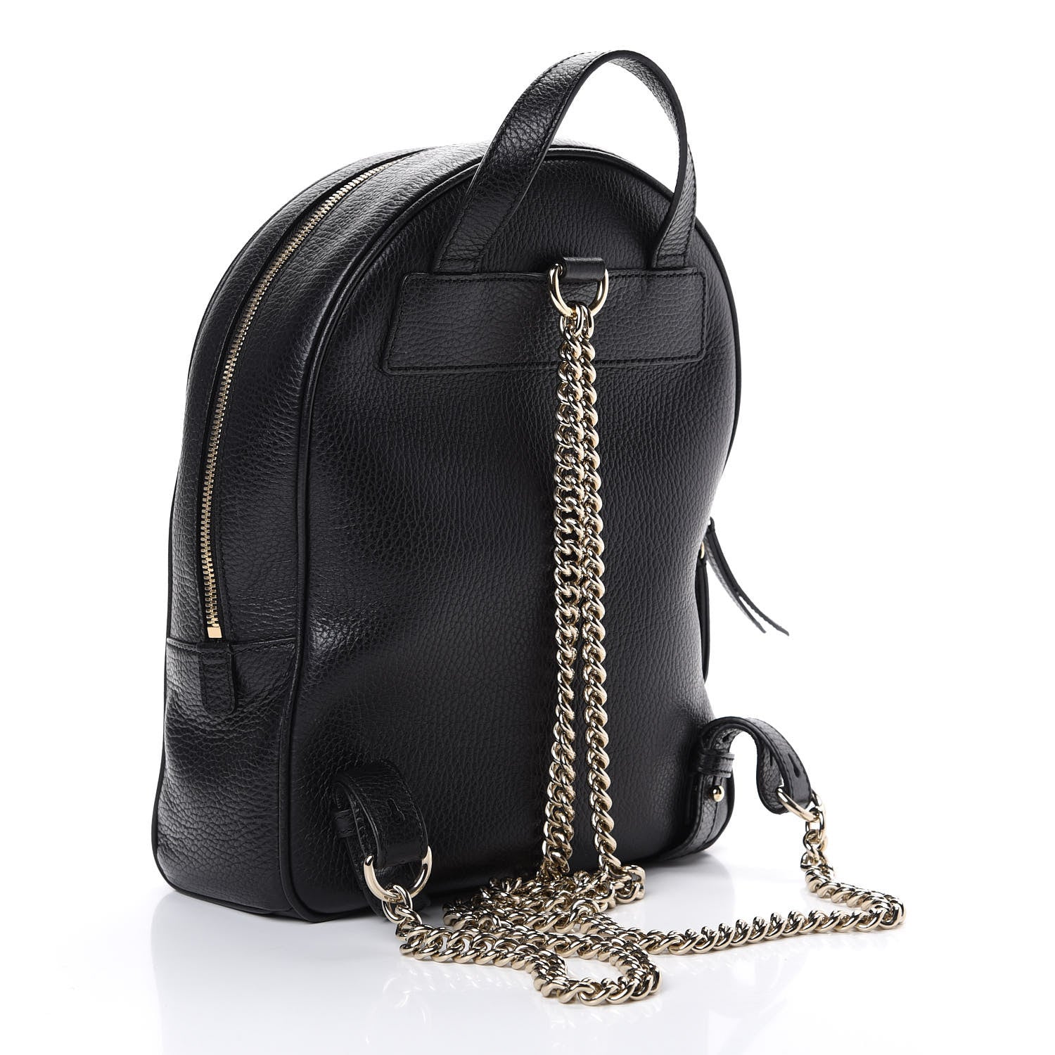 Gucci Pebbled Calfskin Soho Chain Backpack Black 2 of 14