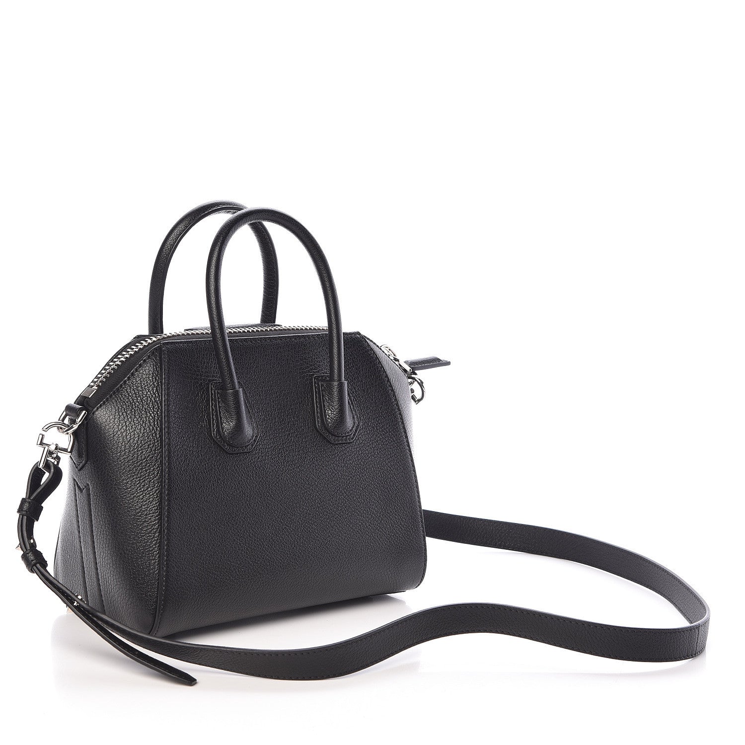 Givenchy Sugar Goatskin Striped Mini Antigona Black 3 of 10