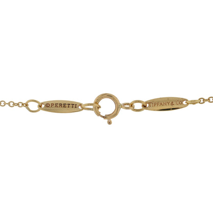 Tiffany 18K Yellow Gold 12mm Elsa Peretti Bean Pendant Necklace 4 of 4