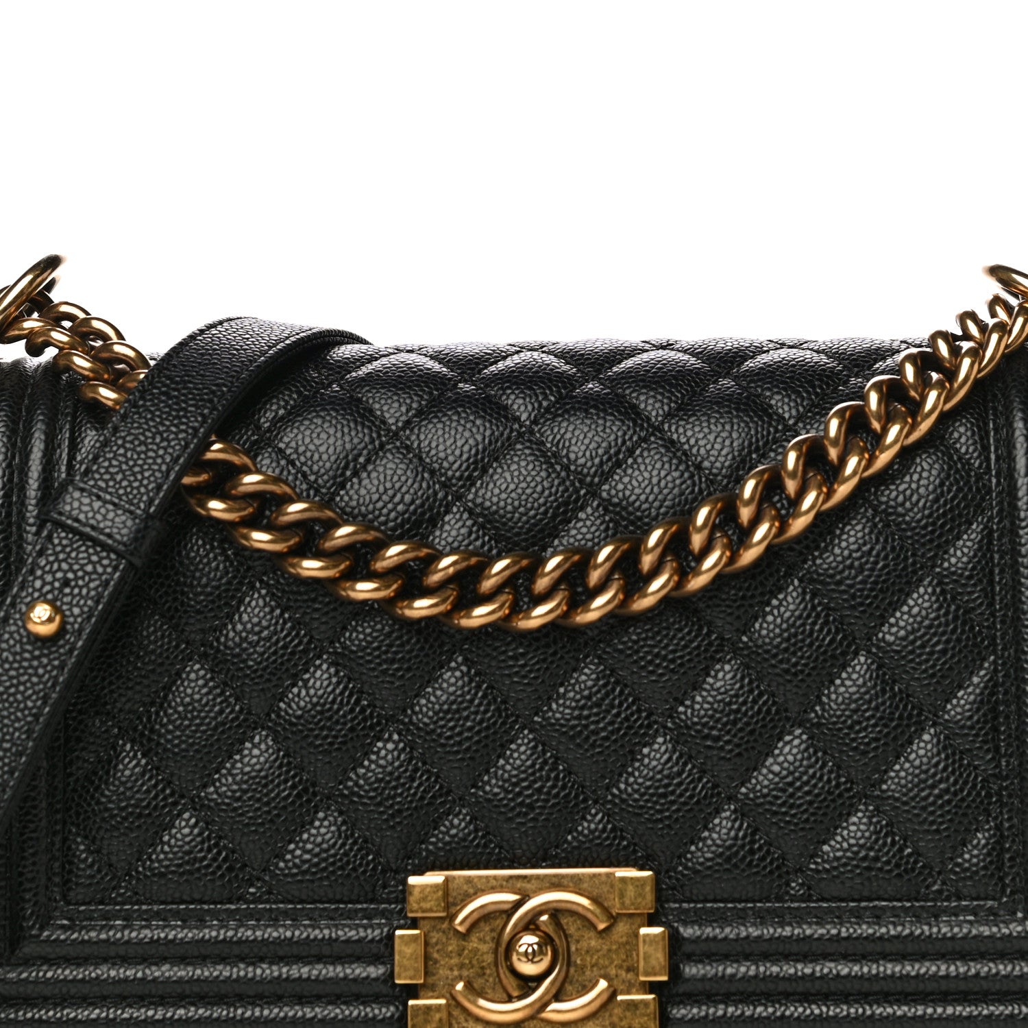 Chanel Caviar Quilted Medium Boy Flap Black 8 of 12