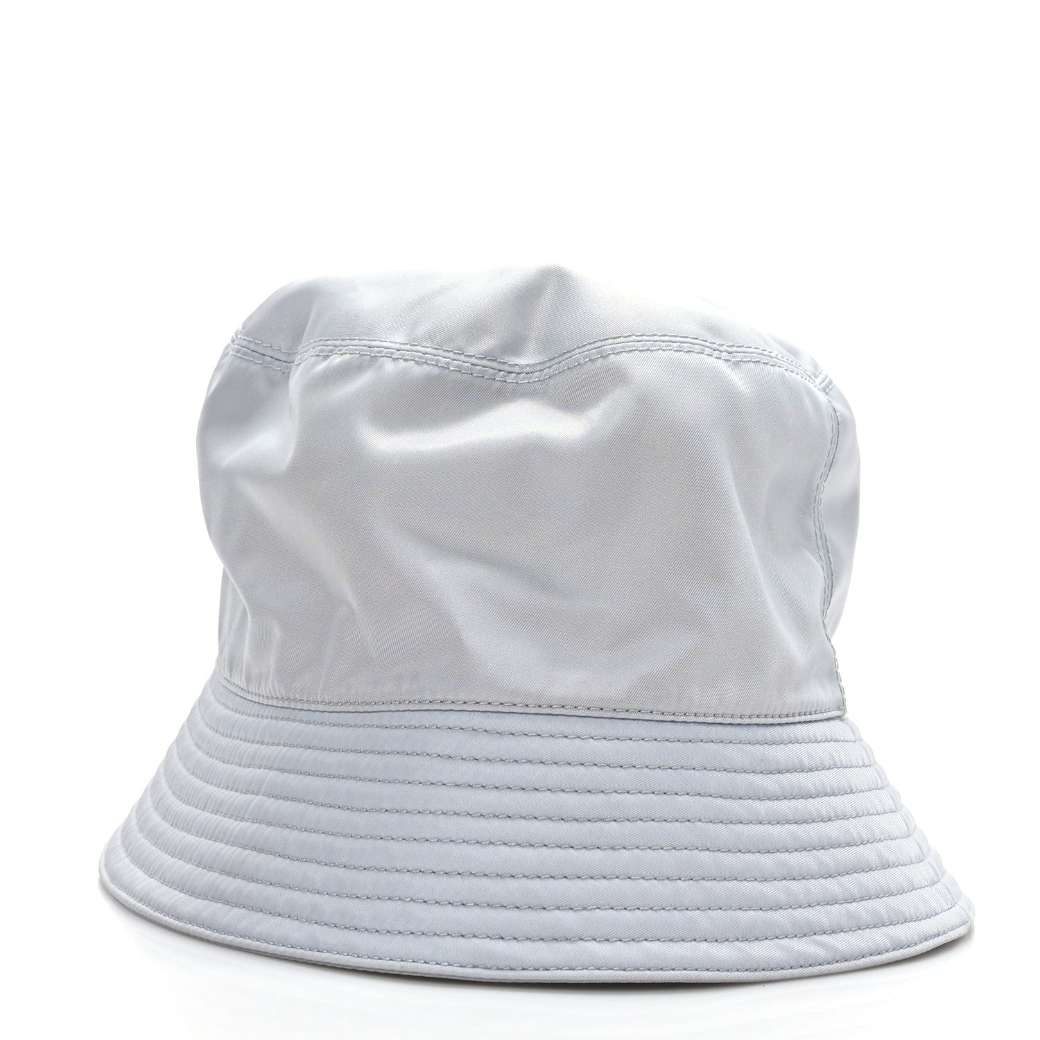 Prada Re-Nylon Metal Triangle Logo Womens Bucket Hat S Fiordaliso 3 of 6