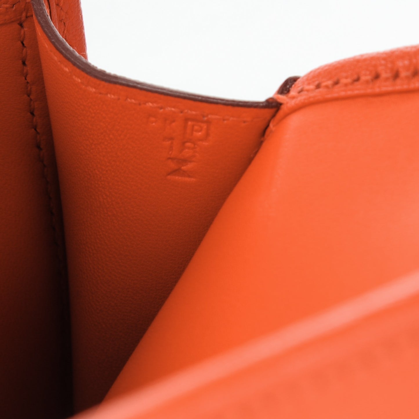 Lambskin Jige Elan 35 Clutch Orange