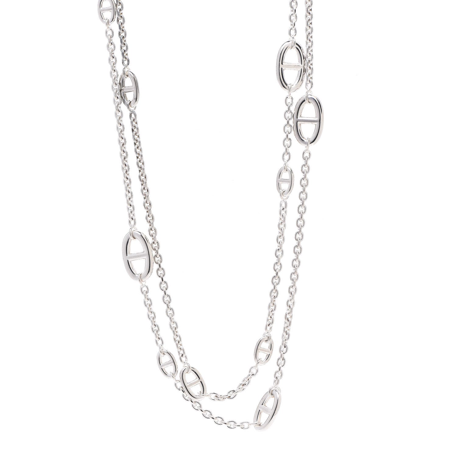 Hermes Sterling Silver Farandole Necklace 120 1 of 5