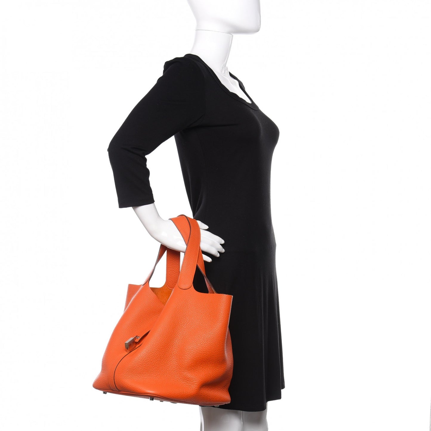 Taurillon Clemence Picotin Lock 26 GM Orange