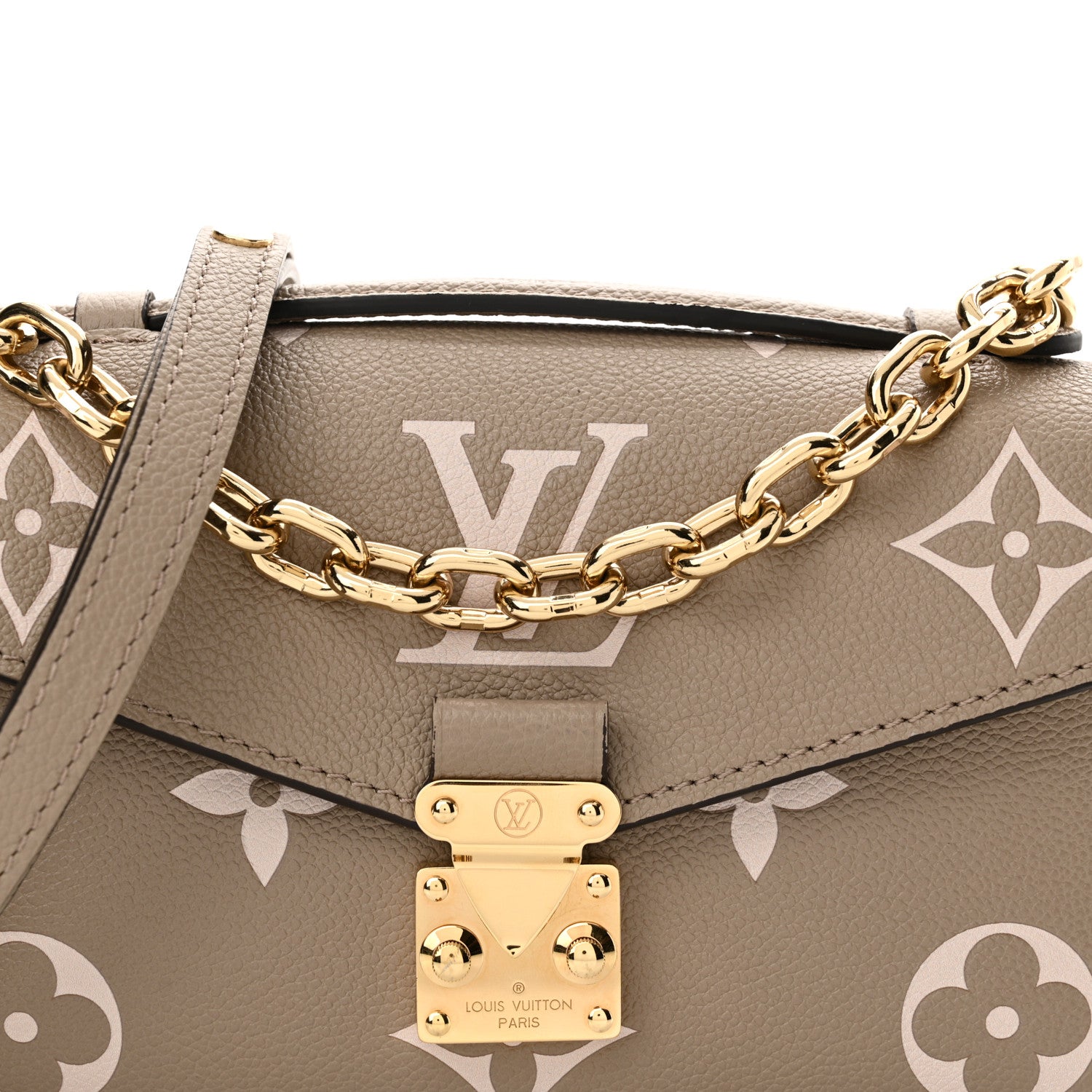 Louis Vuitton Empreinte Monogram Giant Pochette Metis East West Tourterelle Creme 7 of 9
