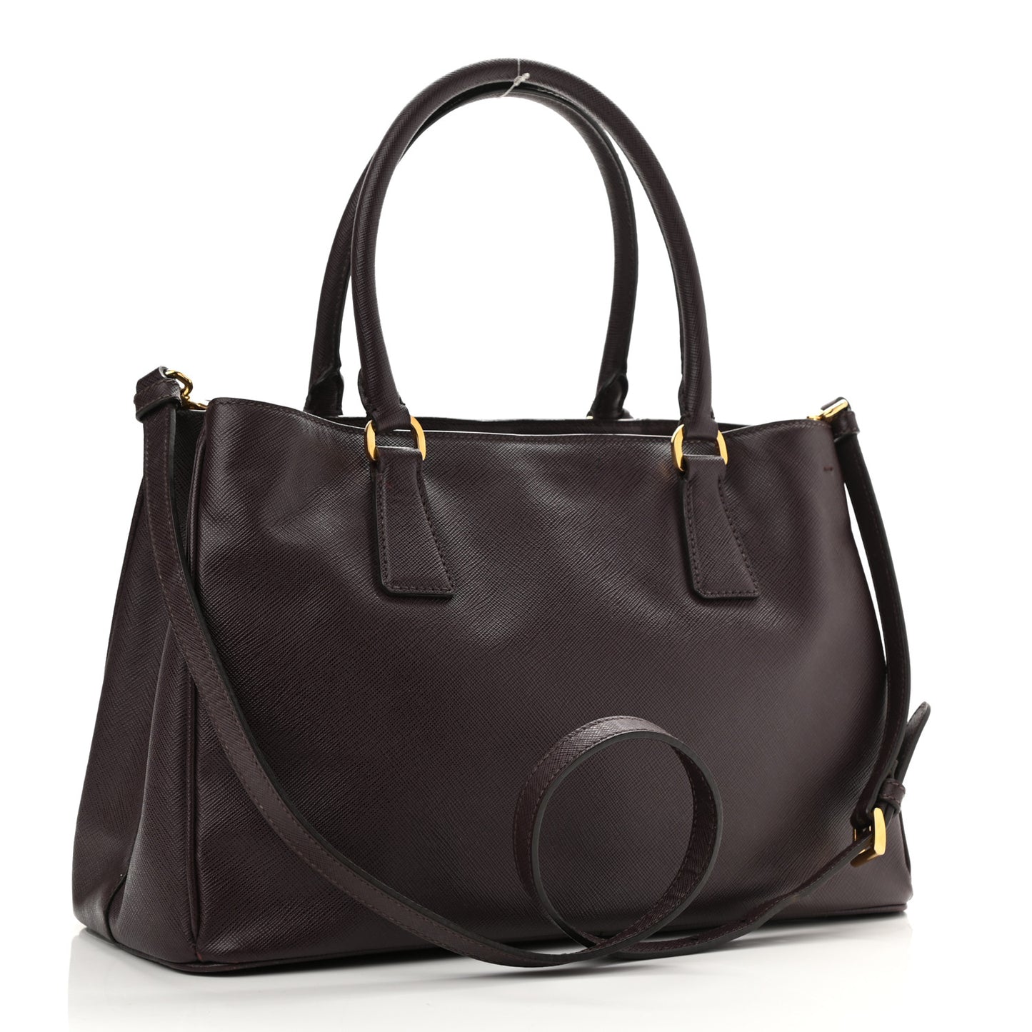 Saffiano Medium Galleria Double Zip Tote Amaranto