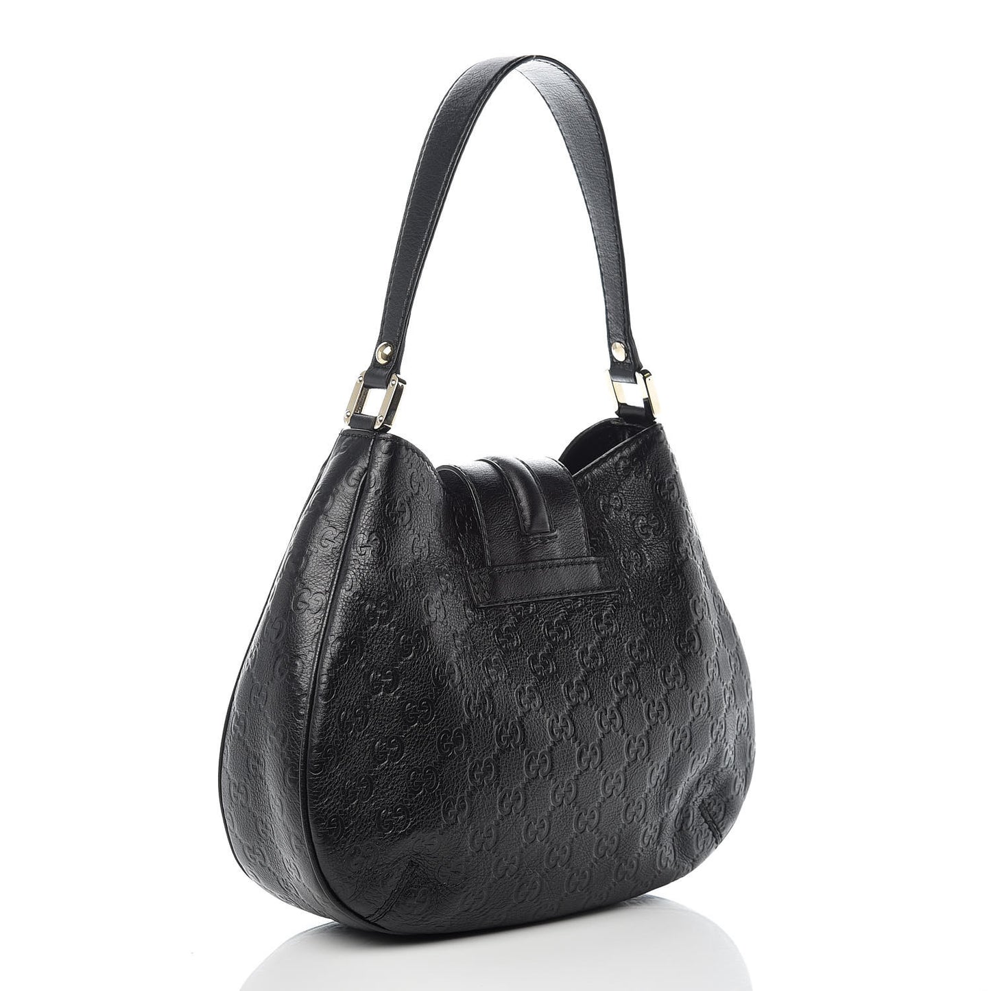 Guccissima Medium New Ladies Web Hobo Black