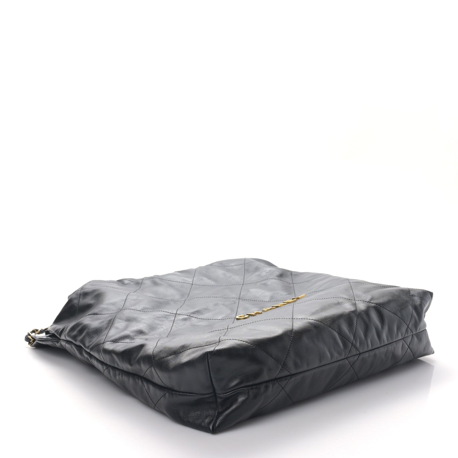 Chanel Shiny Calfskin Quilted Large Chanel 22 Black 5 of 10