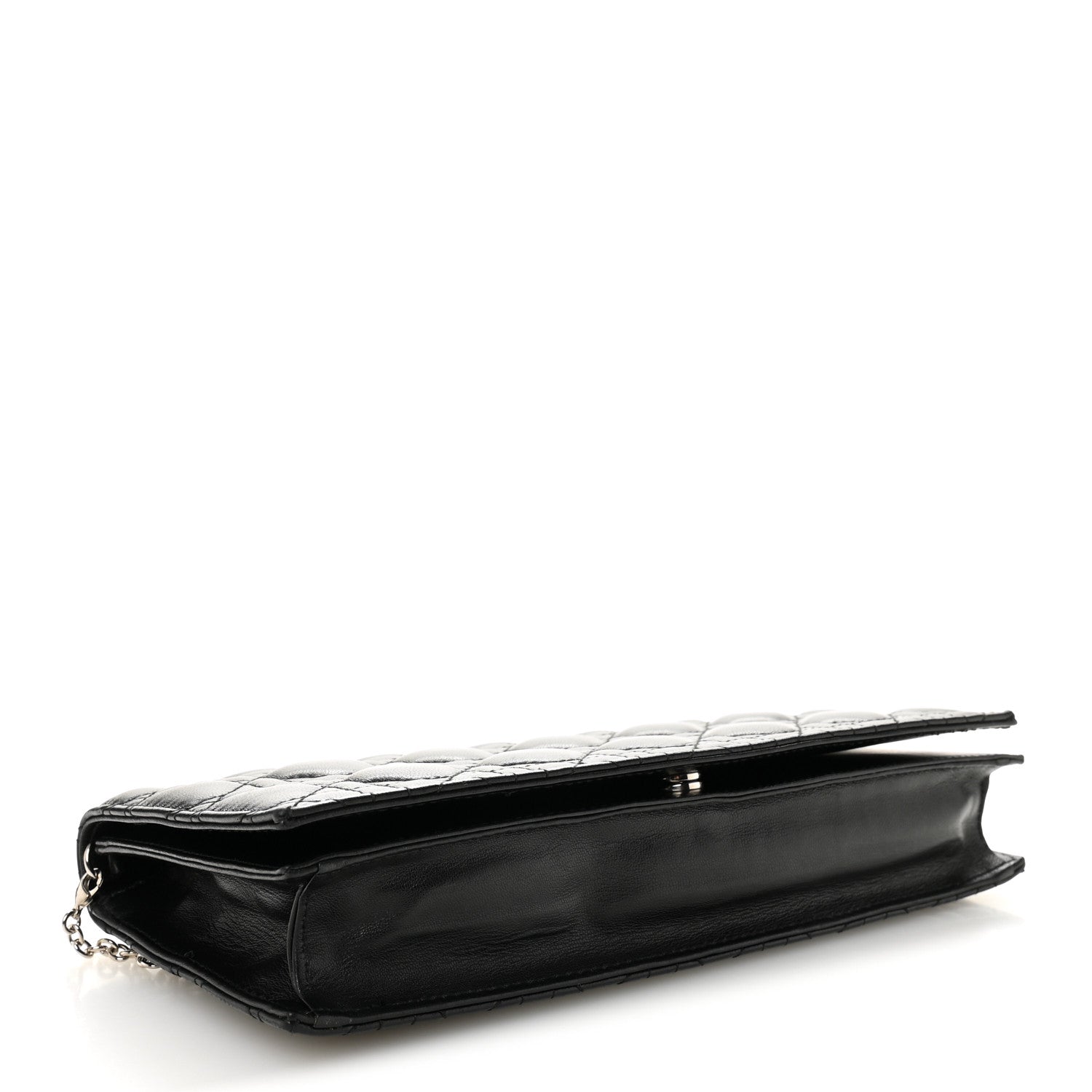 Christian Dior Lambskin Cannage Lady Dior Convertible Clutch Black 4 of 9