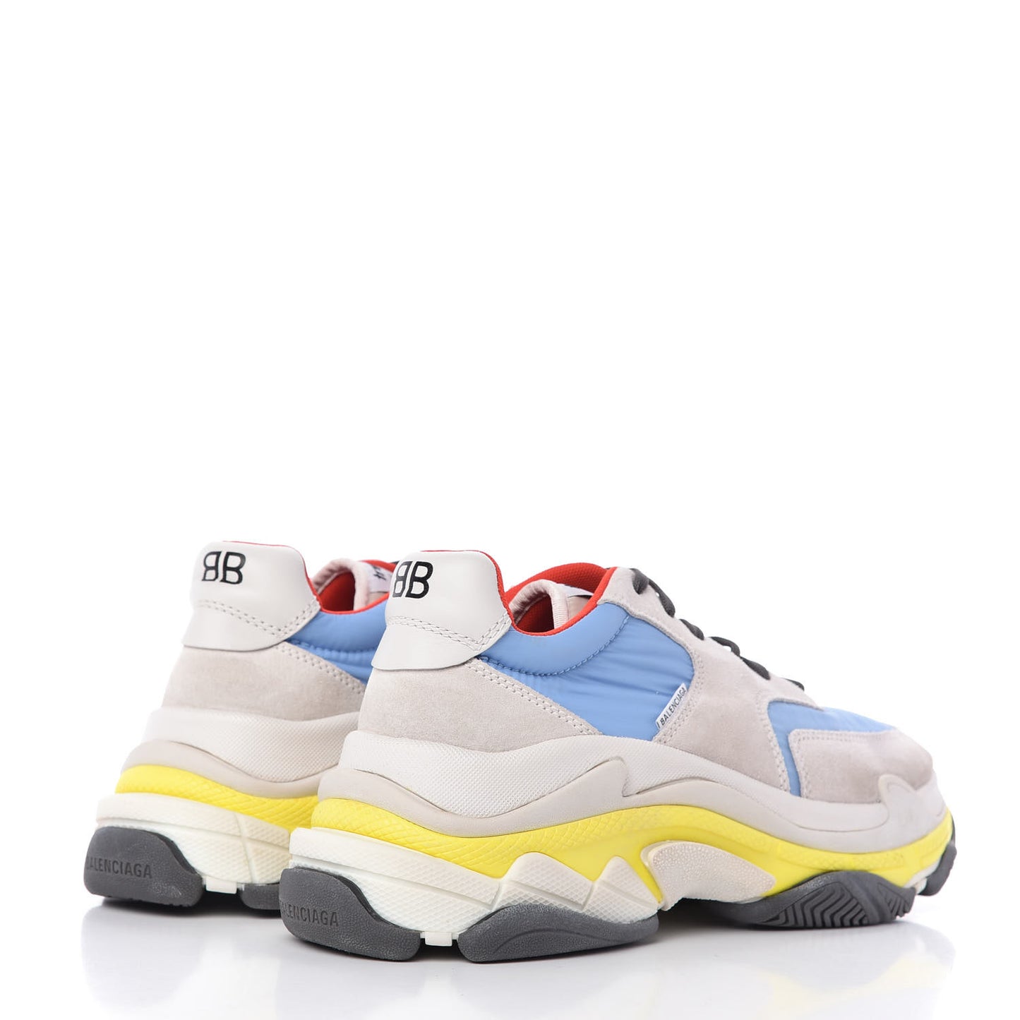 Nylon Suede Womens Triple S 2.0 Sneakers 42 Gris Bleu Rouge
