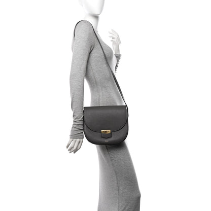 Celine Baby Grained Calfskin Small Trotteur Grey 2 of 12