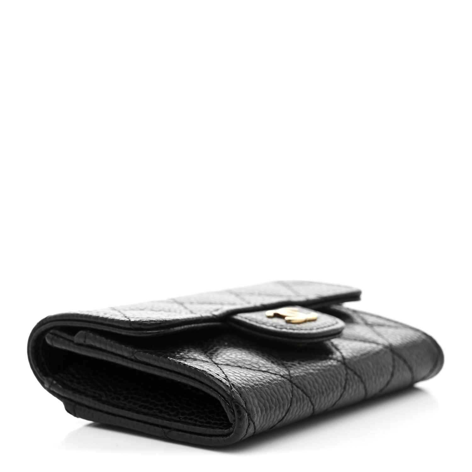 Chanel Caviar Quilted Flap Card Holder Wallet Black 4 of 8