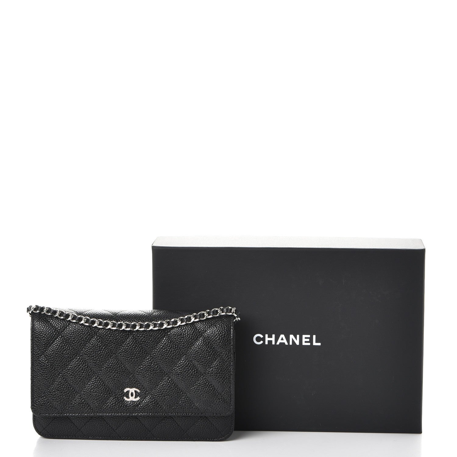 Chanel Caviar Quilted Wallet On Chain WOC Black 9 of 9