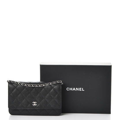Chanel Caviar Quilted Wallet On Chain WOC Black 9 of 9