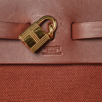 Hermes Toile Vache Calfskin Herbag 2 in 1 36 MM Natural 8 of 22