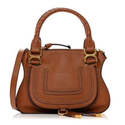 Chloe Calfskin Small Marcie Satchel Tan 1 of 10