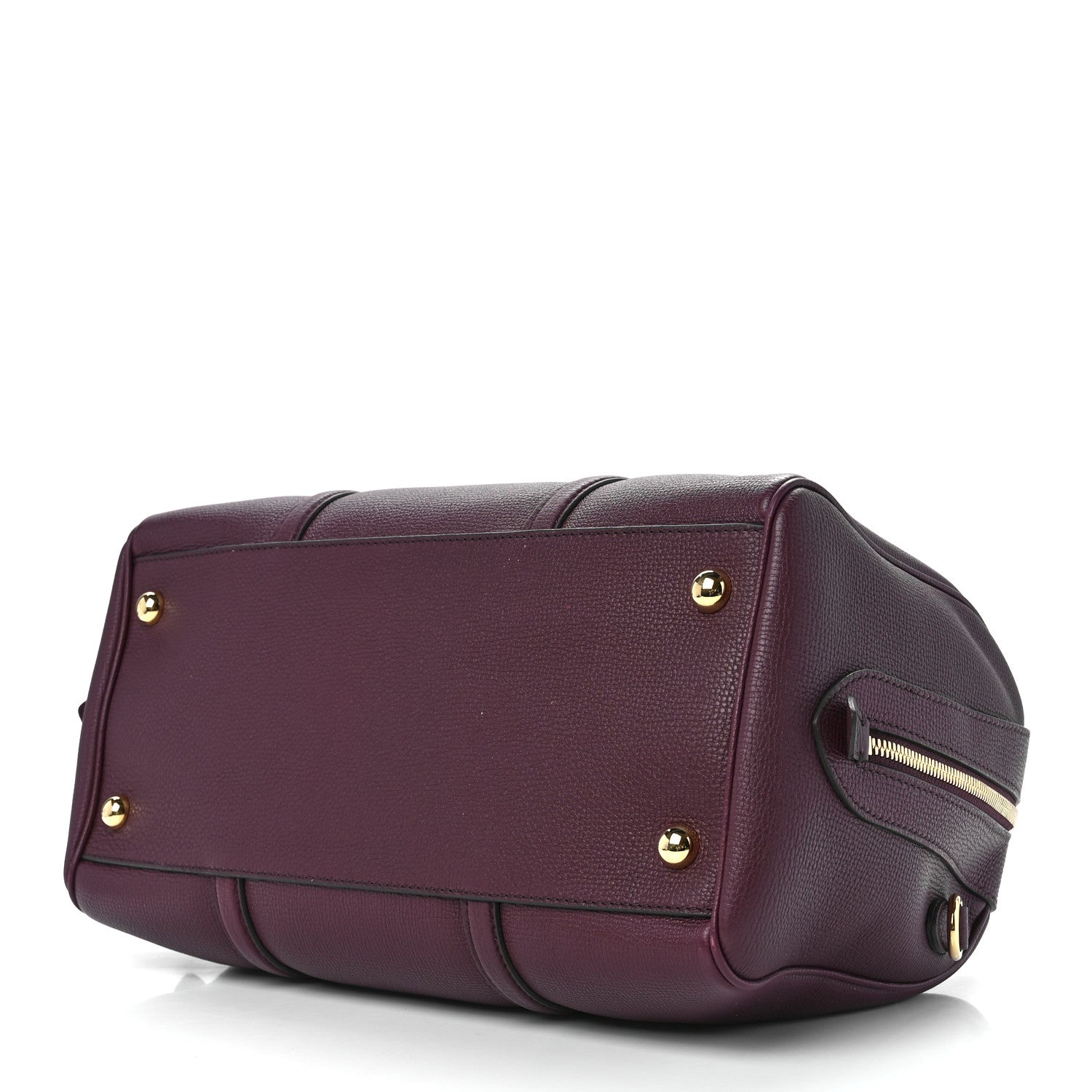 Burberry Derby Calfskin Medium Alchester Bowling Bag Mahogany Red 10 of 12