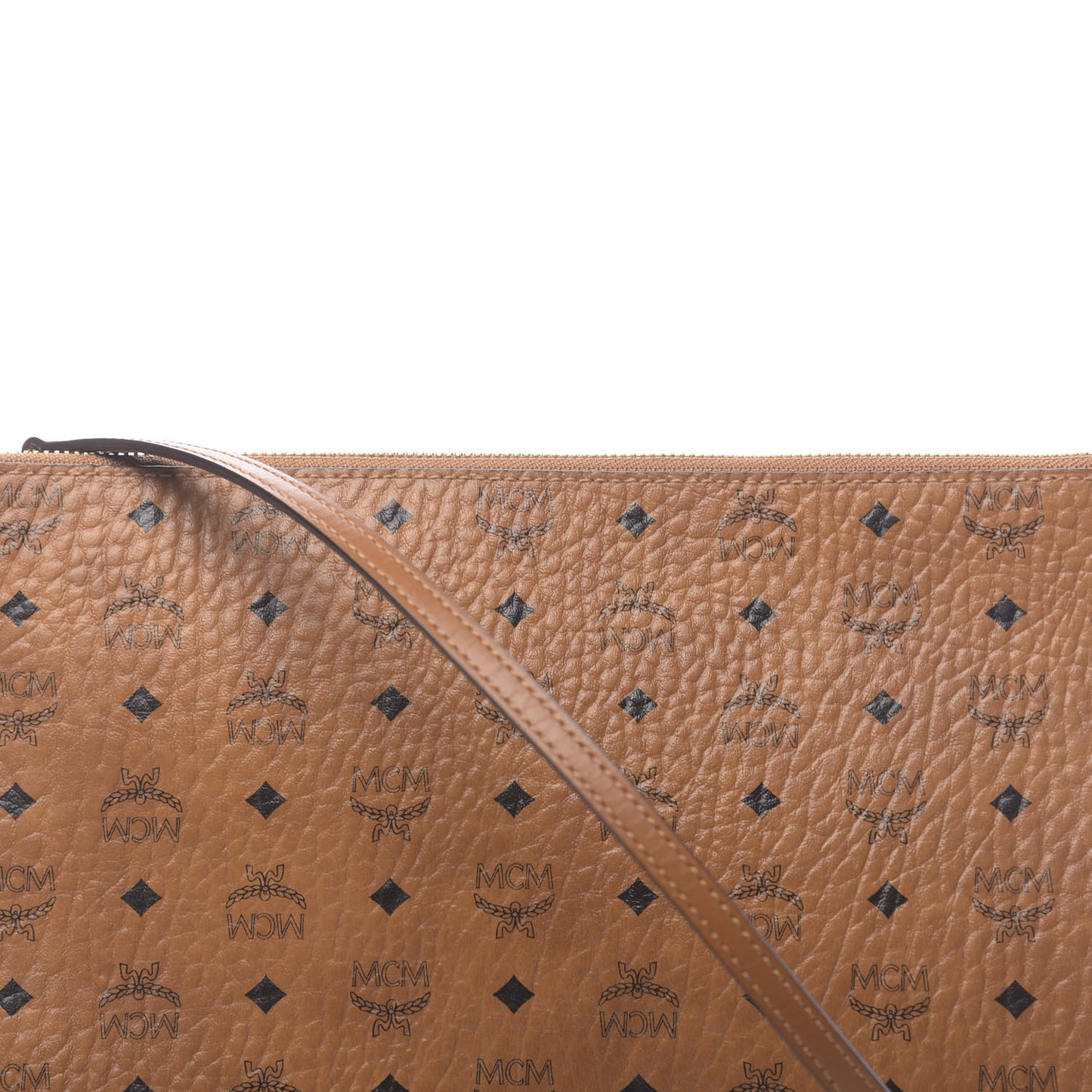 Visetos Medium Crossbody Pouch Cognac