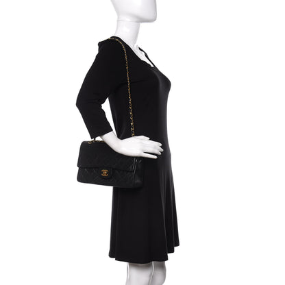 Chanel Lambskin Quilted Medium Double Flap Black 3 of 14