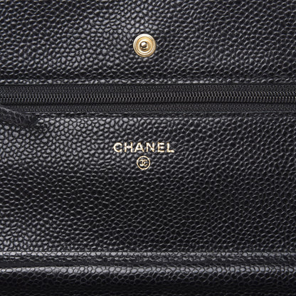 Chanel Caviar Quilted Wallet On Chain WOC Black 6 of 12