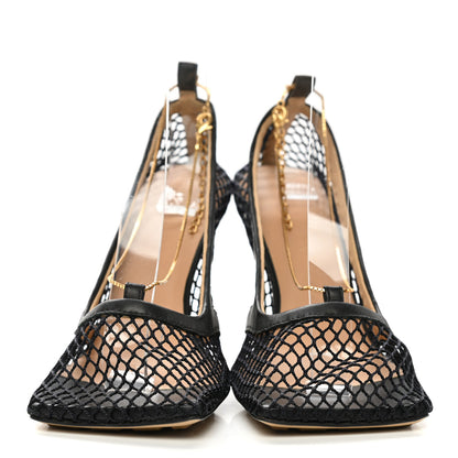 Bottega Veneta Mesh Nappa Chunky Chain Sandals 35.5 Black 2 of 7