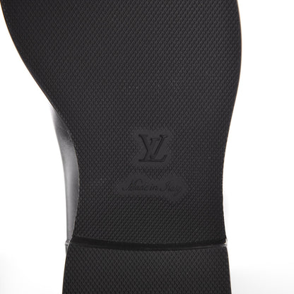 Louis Vuitton Calfskin Overdrive Flat High Boots 37.5 Black 6 of 8